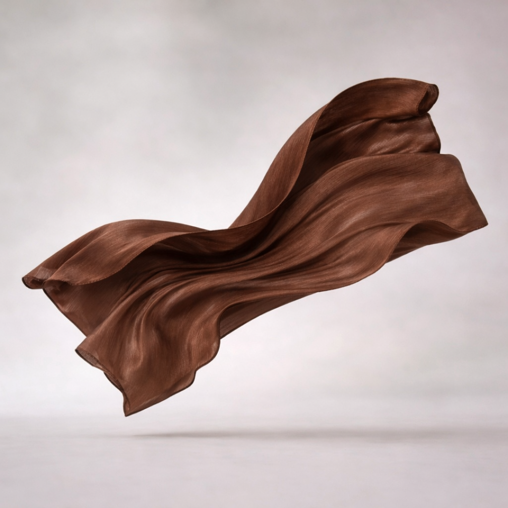 Ready-to-Wear Organza Hijab - Chocolate Brown