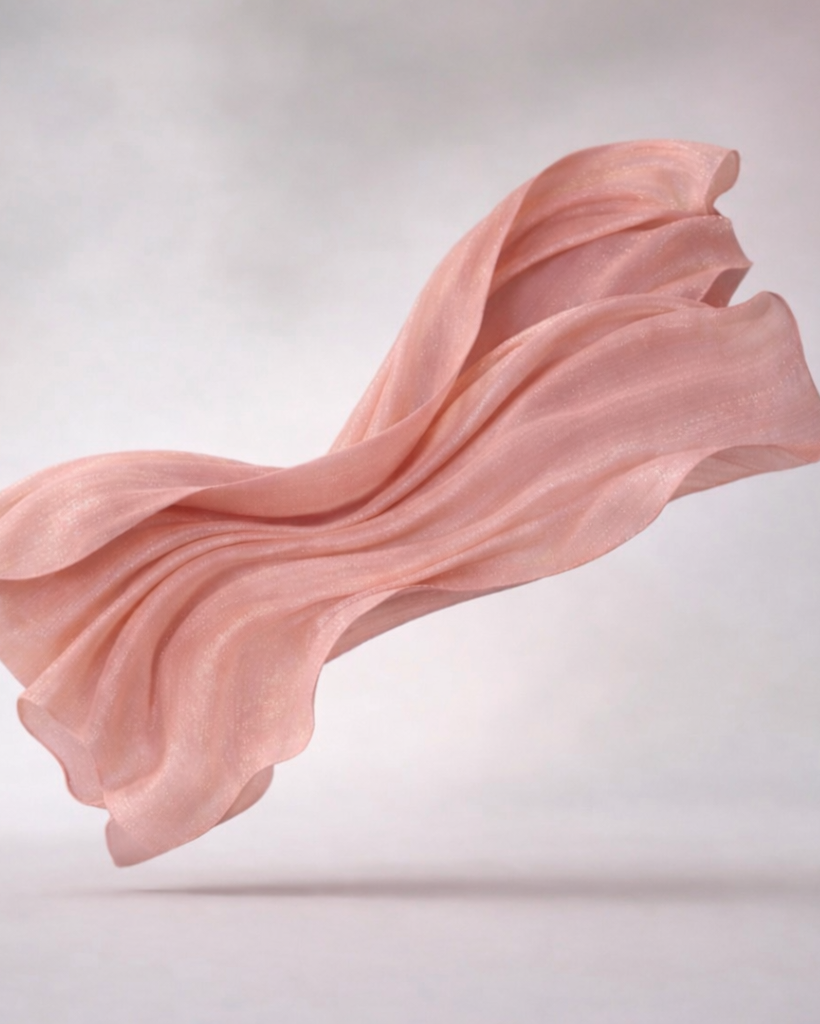 Ready-to-Wear Organza Hijab - Peach Pink