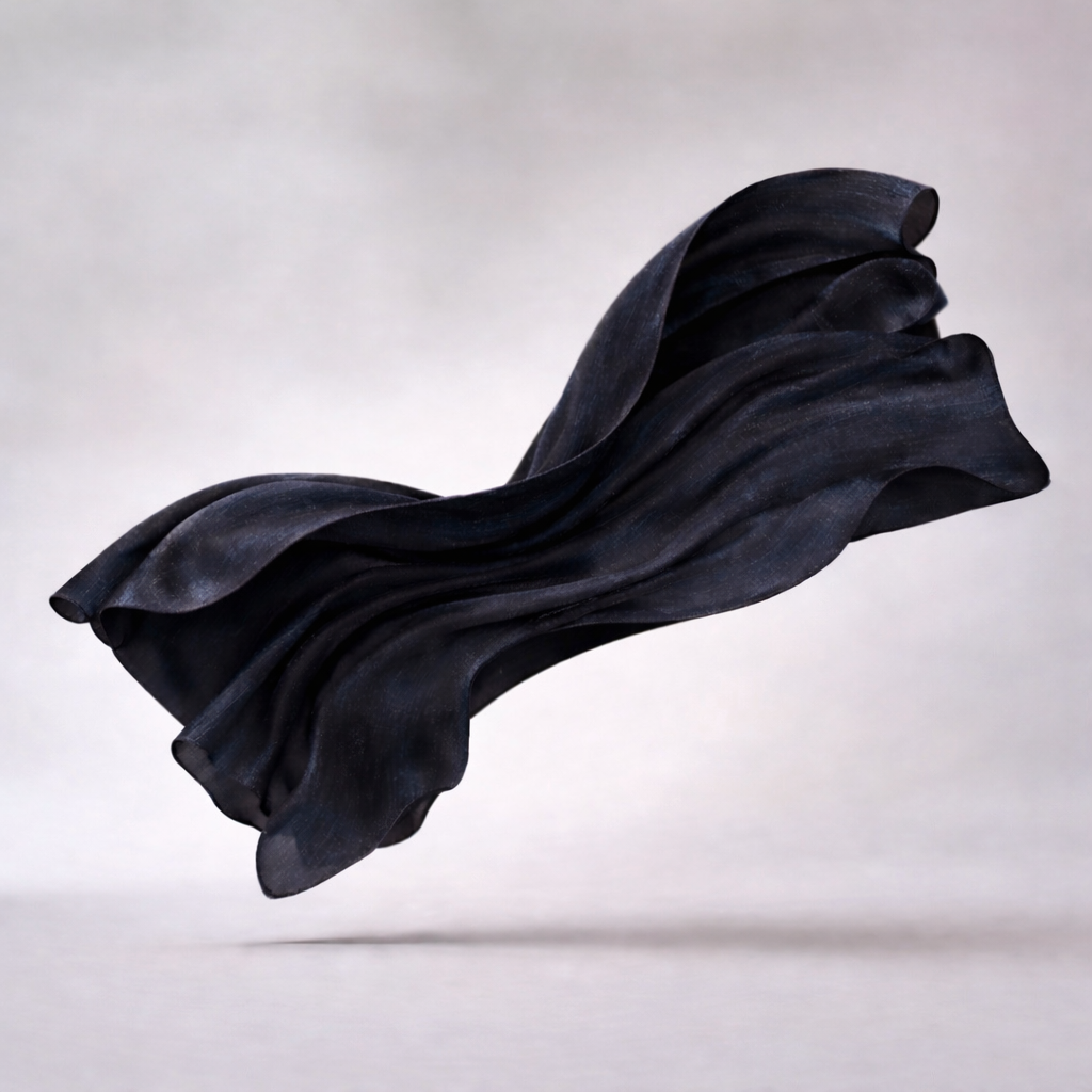 Ready-to-Wear Organza Hijab - Midnight Shimmer