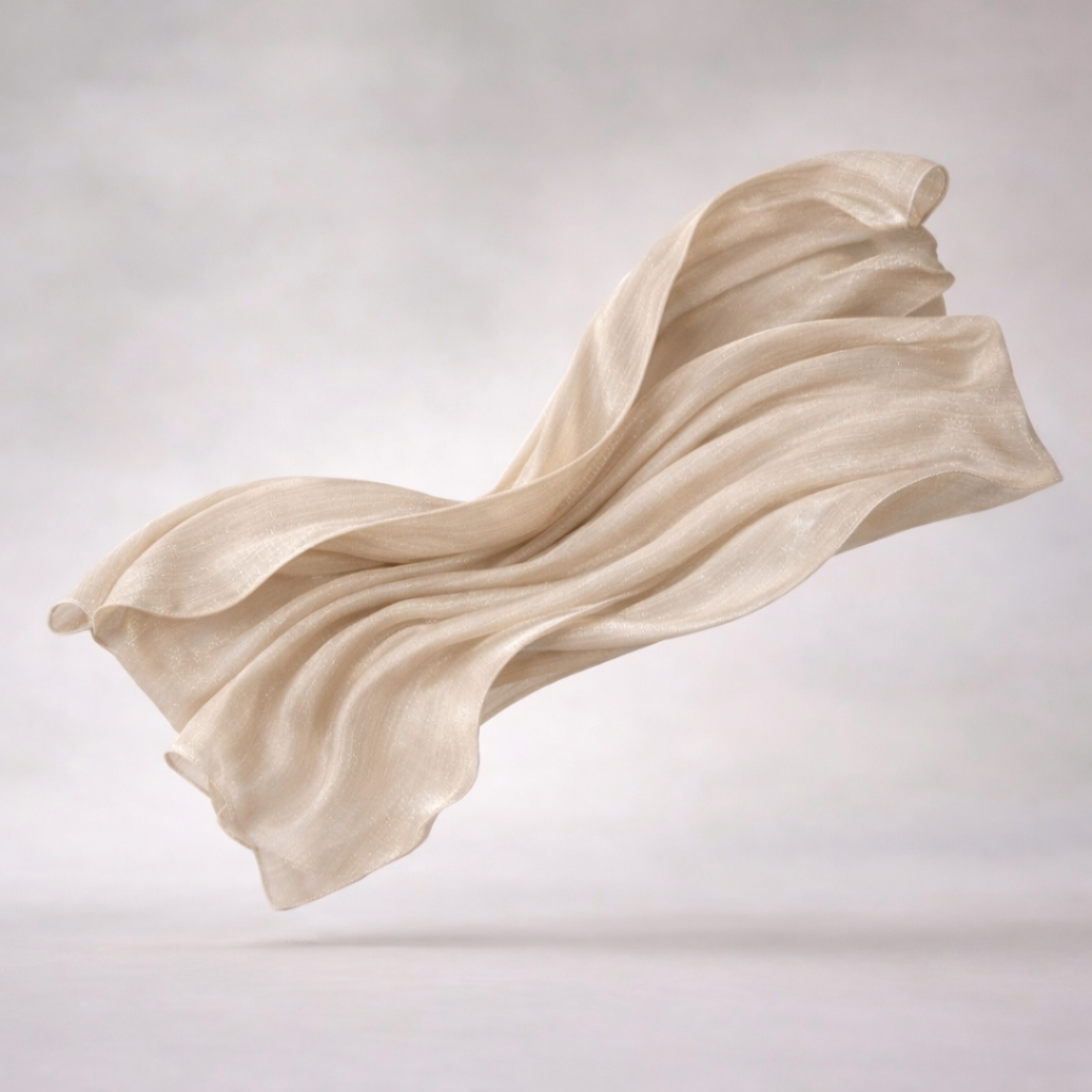 Ready-to-Wear Organza Hijab - Light Champagne