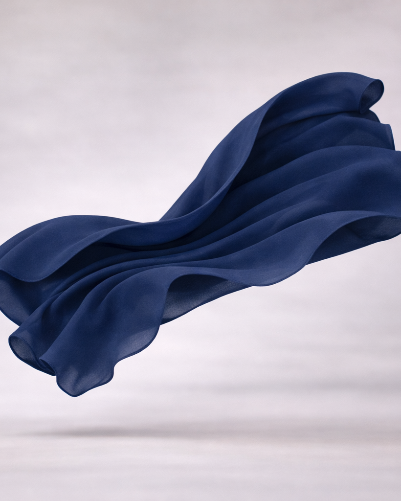 Ready-to-Wear Korean Chiffon Hijab — Navy Blue