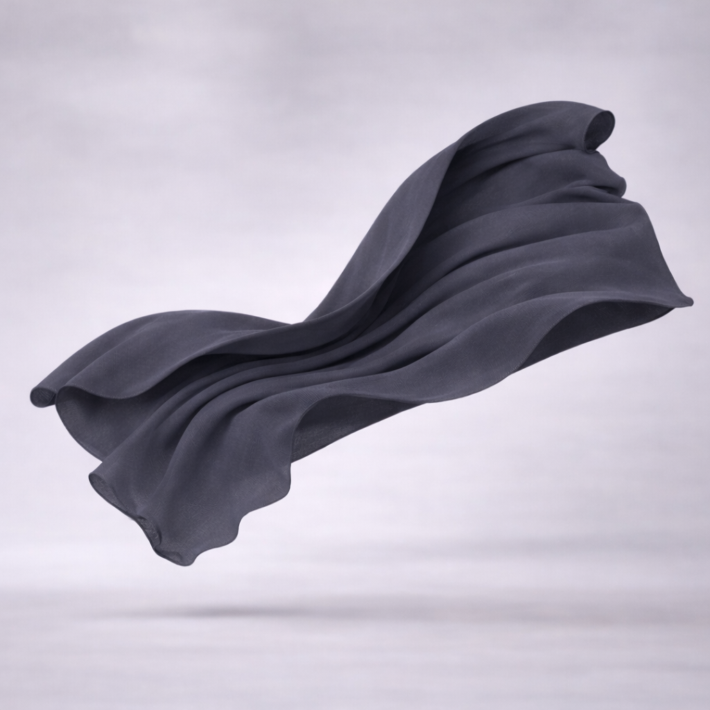 Ready-to-Wear Korean Chiffon Hijab — Charcoal