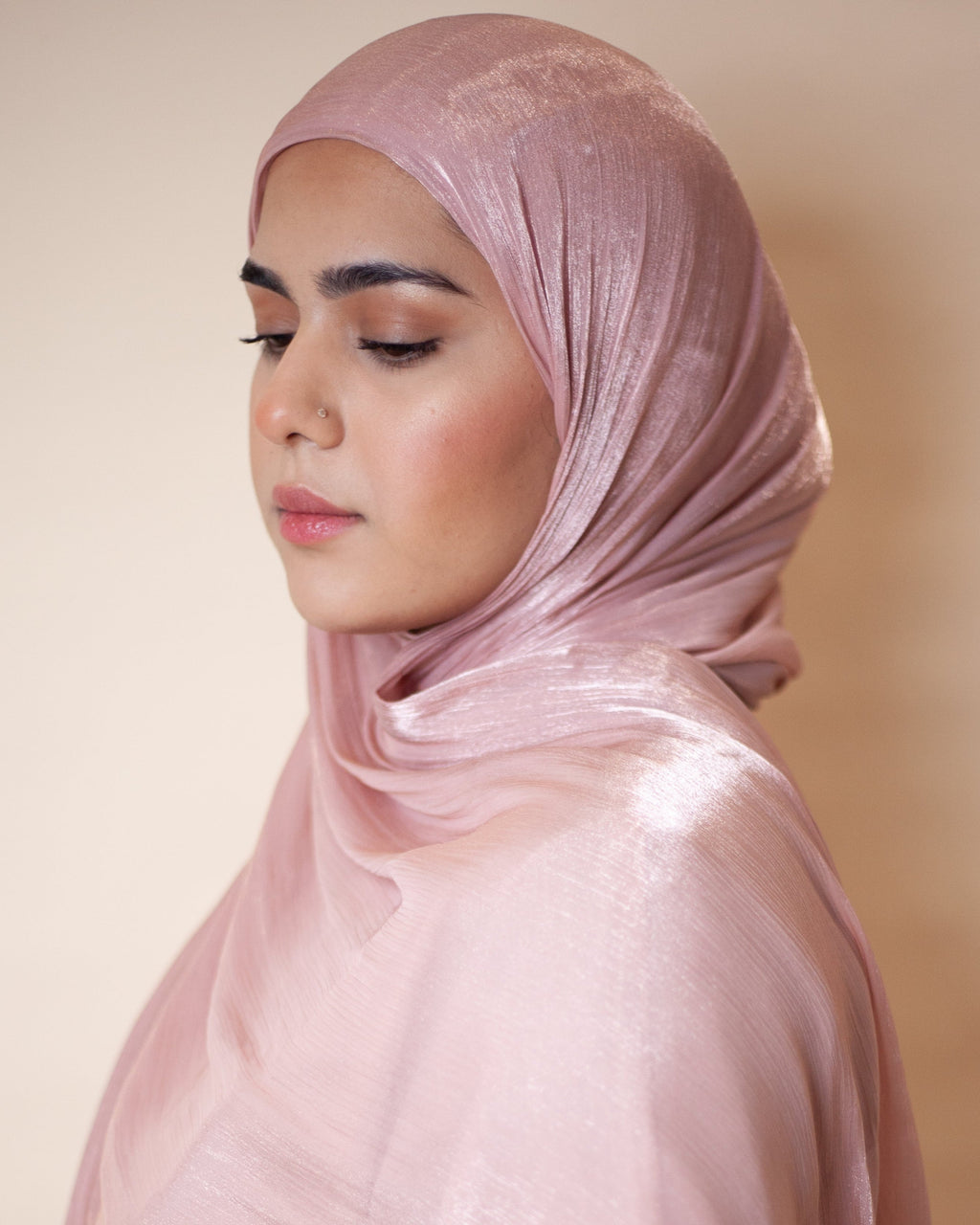 Ready-to-Wear Organza Hijab - Peach Pink