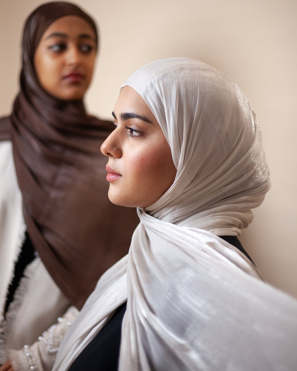 Ready-to-Wear Organza Hijab - Light Champagne