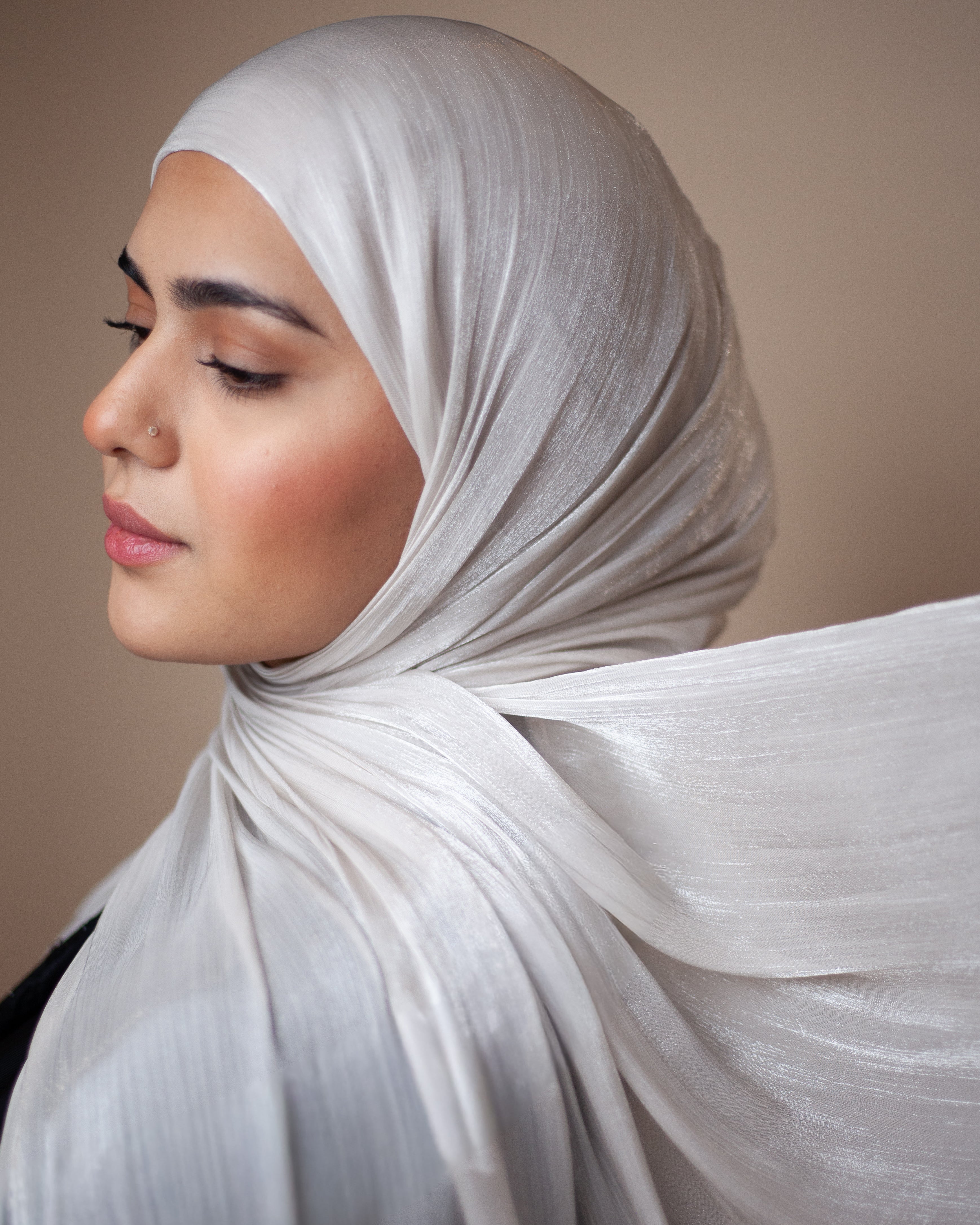 Ready-to-Wear Organza Hijab - Light Champagne