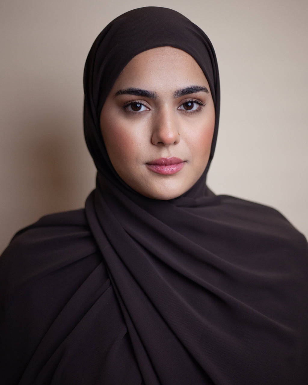 Ready-to-Wear Korean Chiffon Hijab — Brown