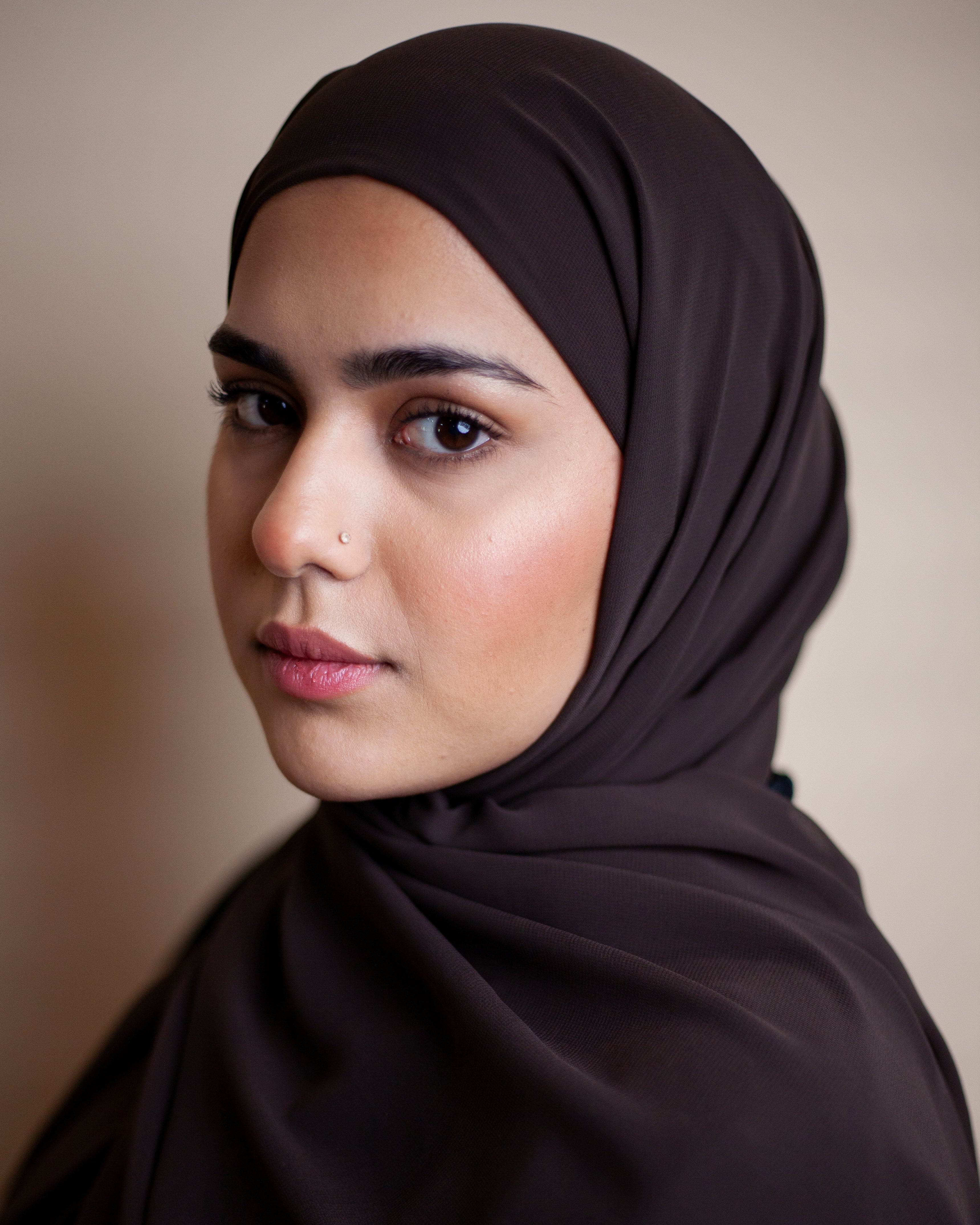 Ready-to-Wear Korean Chiffon Hijab — Brown