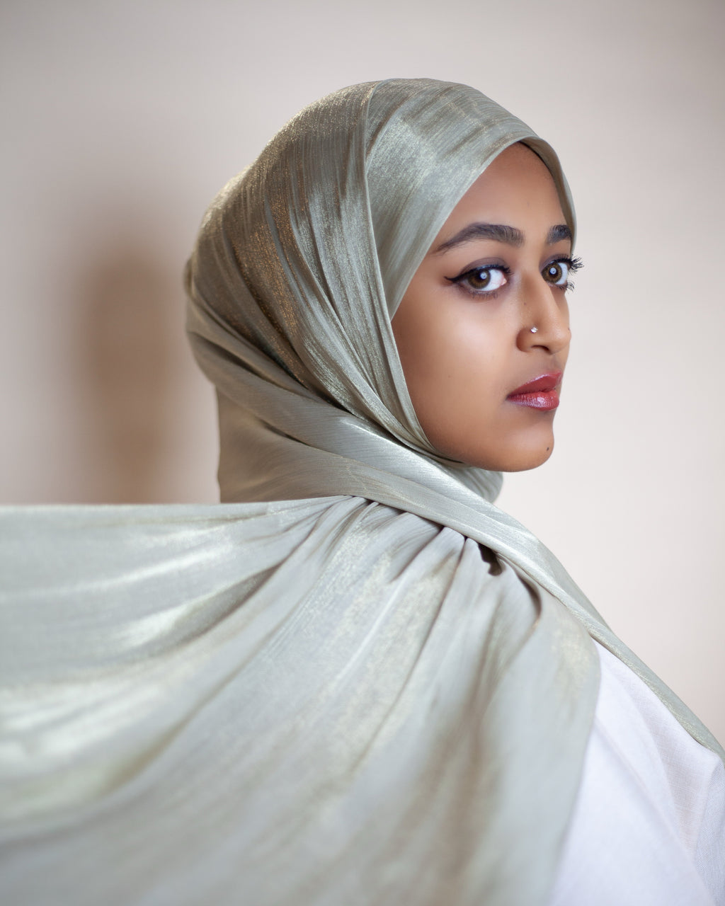Ready-to-Wear Organza Hijab - Olive Green